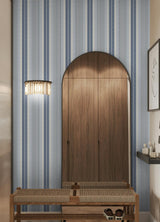 Waverly Escot Blue Peel and Stick Wallpaper