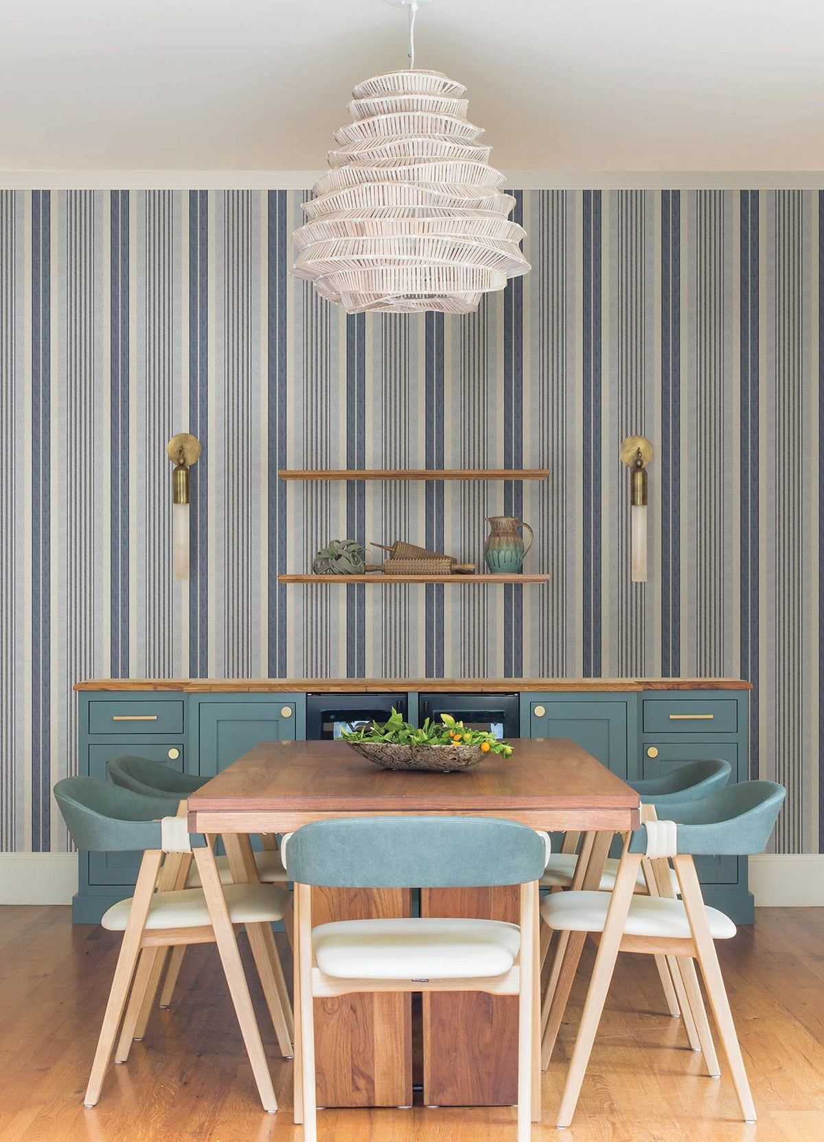 Waverly Escot Blue Peel and Stick Wallpaper