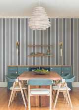 Waverly Escot Blue Peel and Stick Wallpaper