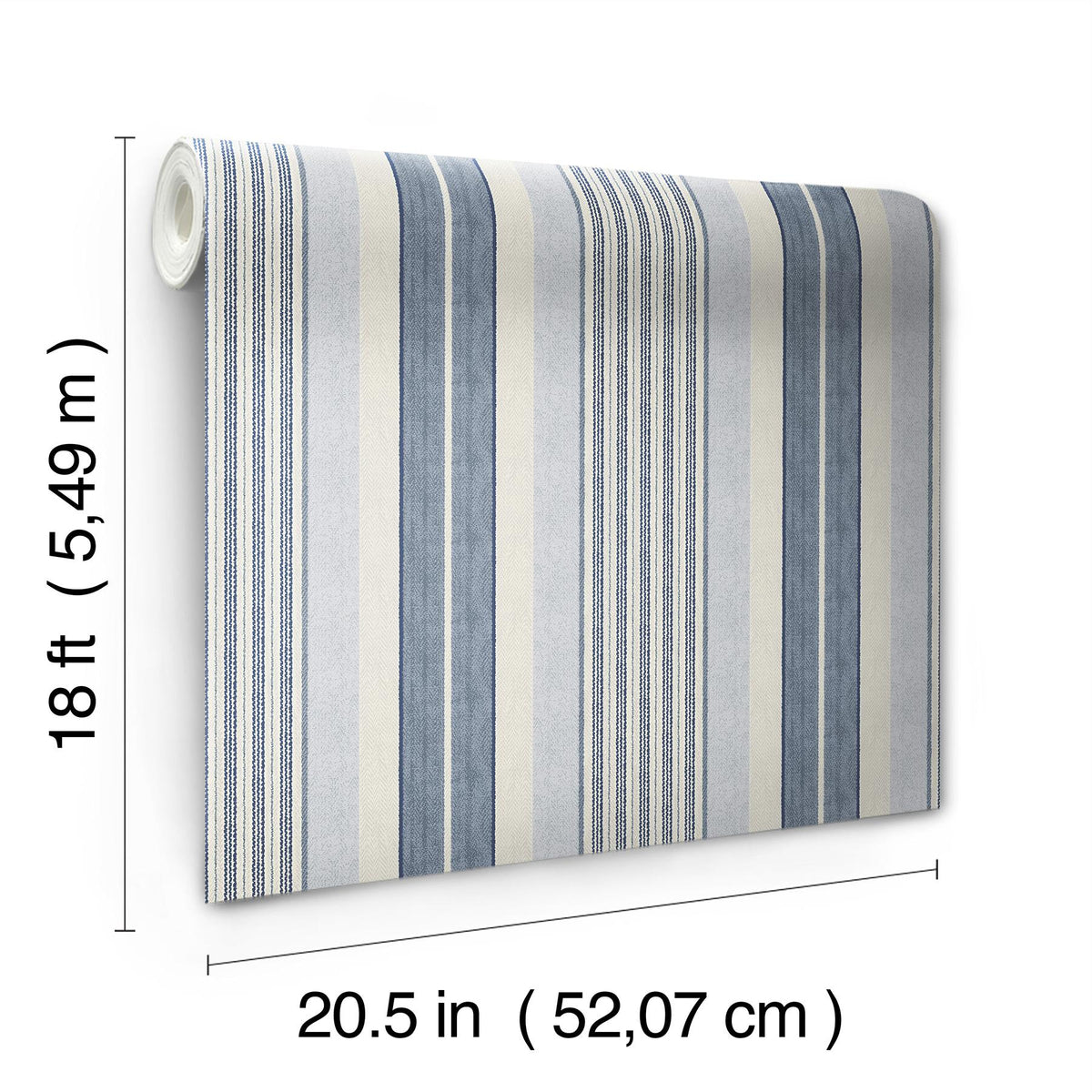 Waverly Escot Blue Peel and Stick Wallpaper
