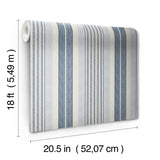 Waverly Escot Blue Peel and Stick Wallpaper