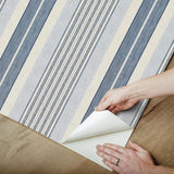 Waverly Escot Blue Peel and Stick Wallpaper