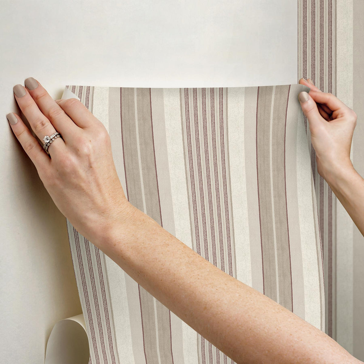 Waverly Escot Red Peel and Stick Wallpaper