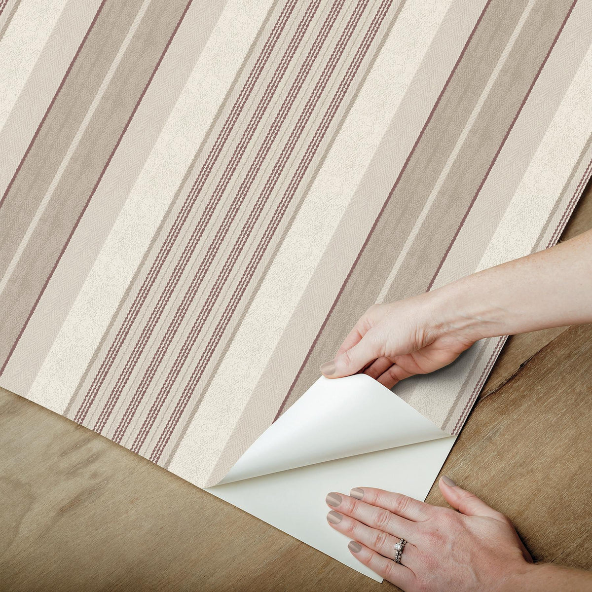 Waverly Escot Red Peel and Stick Wallpaper