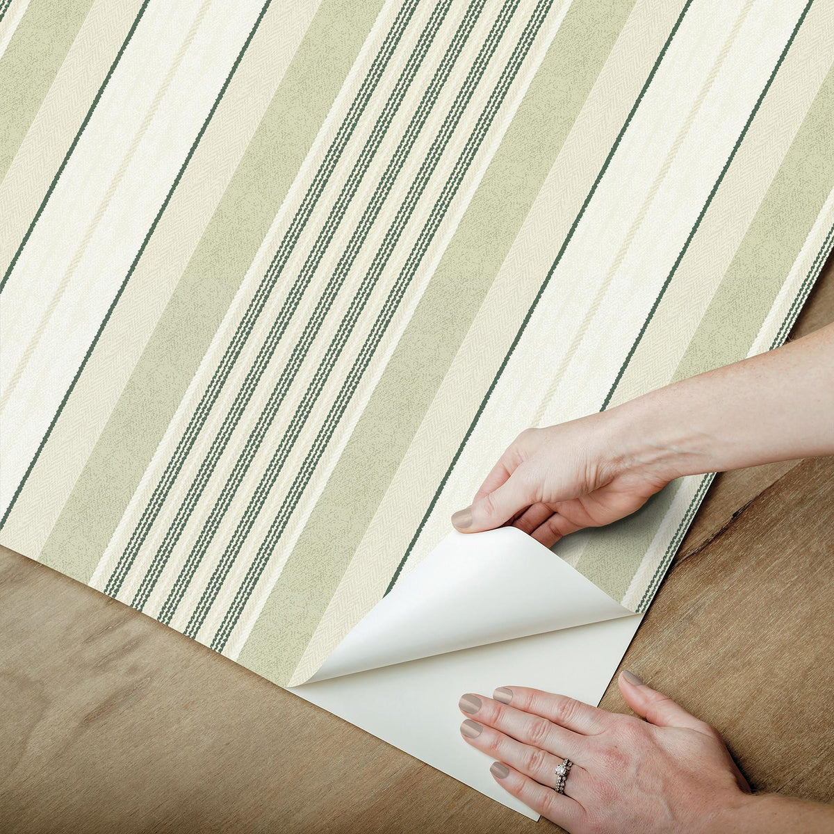 Waverly Escot Green Peel and Stick Wallpaper
