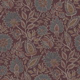 Waverly Indira Aster Maroon Peel and Stick Wallpaper