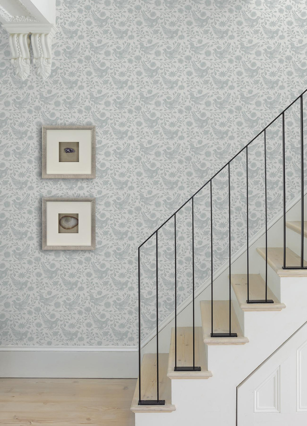 Waverly Winged Serenade Blue Peel and Stick Wallpaper