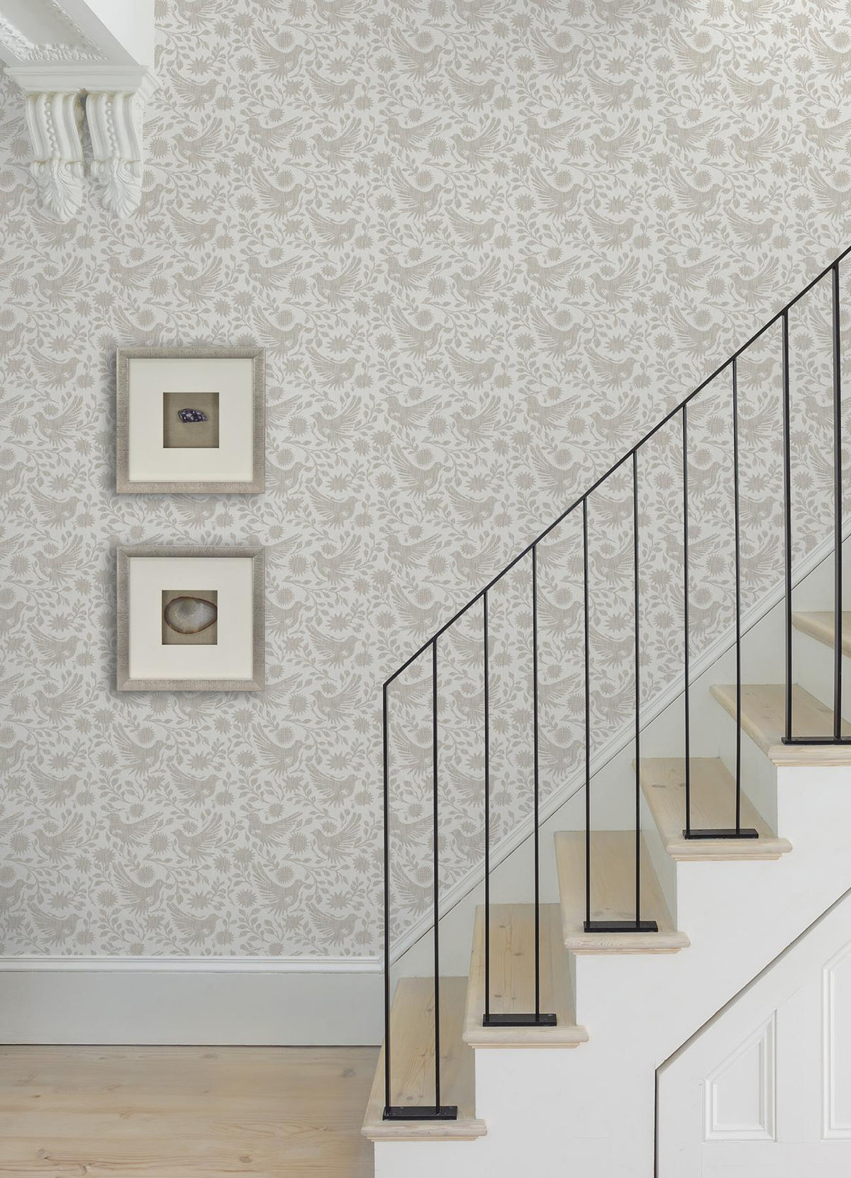 Waverly Winged Serenade Taupe Peel and Stick Wallpaper