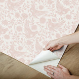 Waverly Winged Serenade Pink Peel and Stick Wallpaper