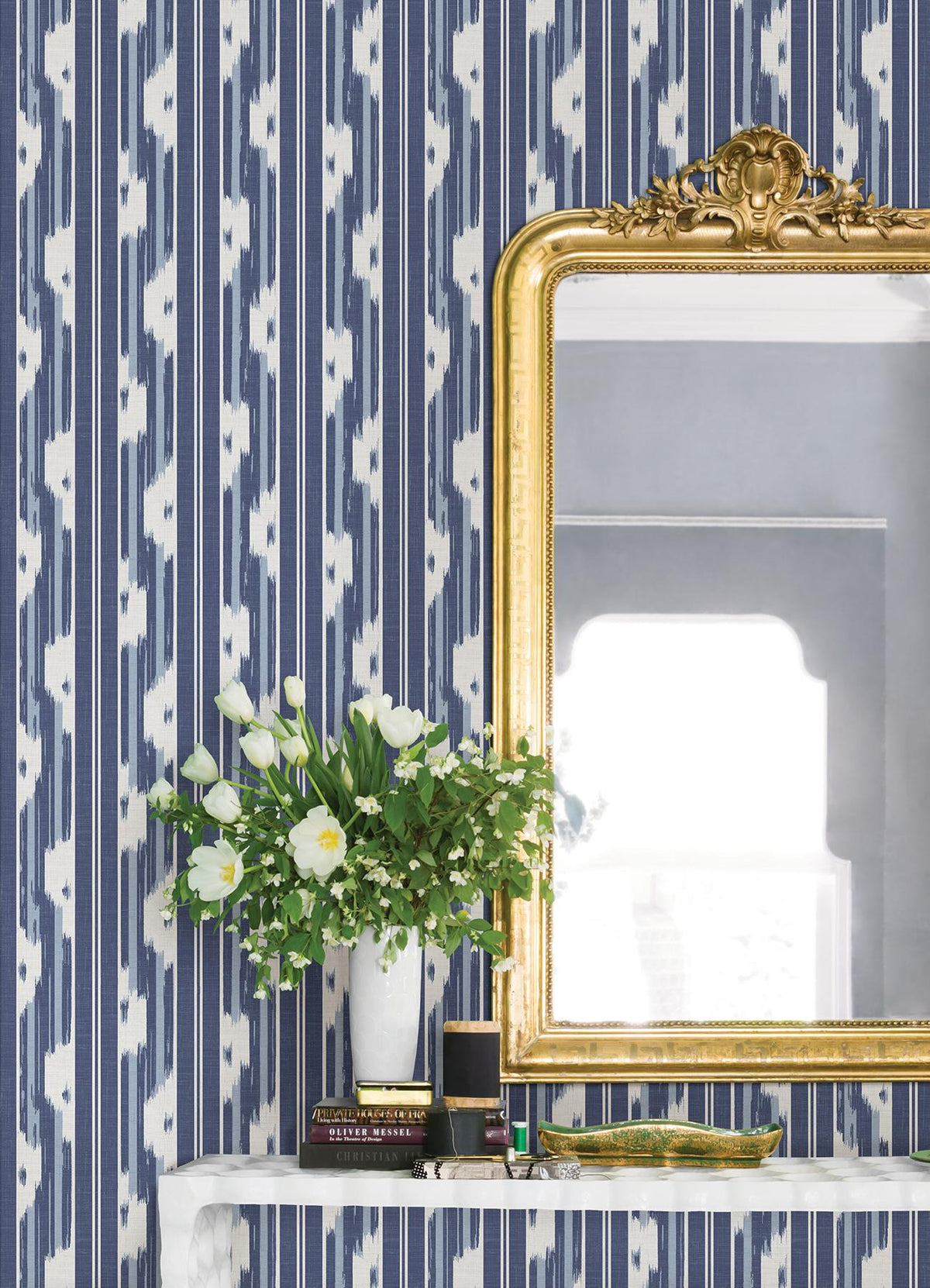 Waverly Ojai Blue Peel and Stick Wallpaper
