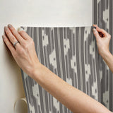 Waverly Ojai Charcoal Peel and Stick Wallpaper