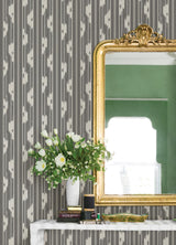 Waverly Ojai Charcoal Peel and Stick Wallpaper