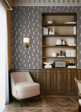 Waverly Ojai Charcoal Peel and Stick Wallpaper