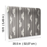 Waverly Ojai Charcoal Peel and Stick Wallpaper
