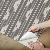 Waverly Ojai Charcoal Peel and Stick Wallpaper