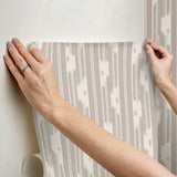 Waverly Ojai Taupe Peel and Stick Wallpaper