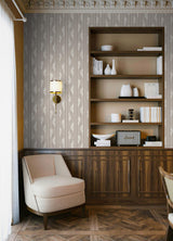 Waverly Ojai Taupe Peel and Stick Wallpaper