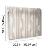 Waverly Ojai Taupe Peel and Stick Wallpaper