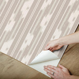Waverly Ojai Taupe Peel and Stick Wallpaper