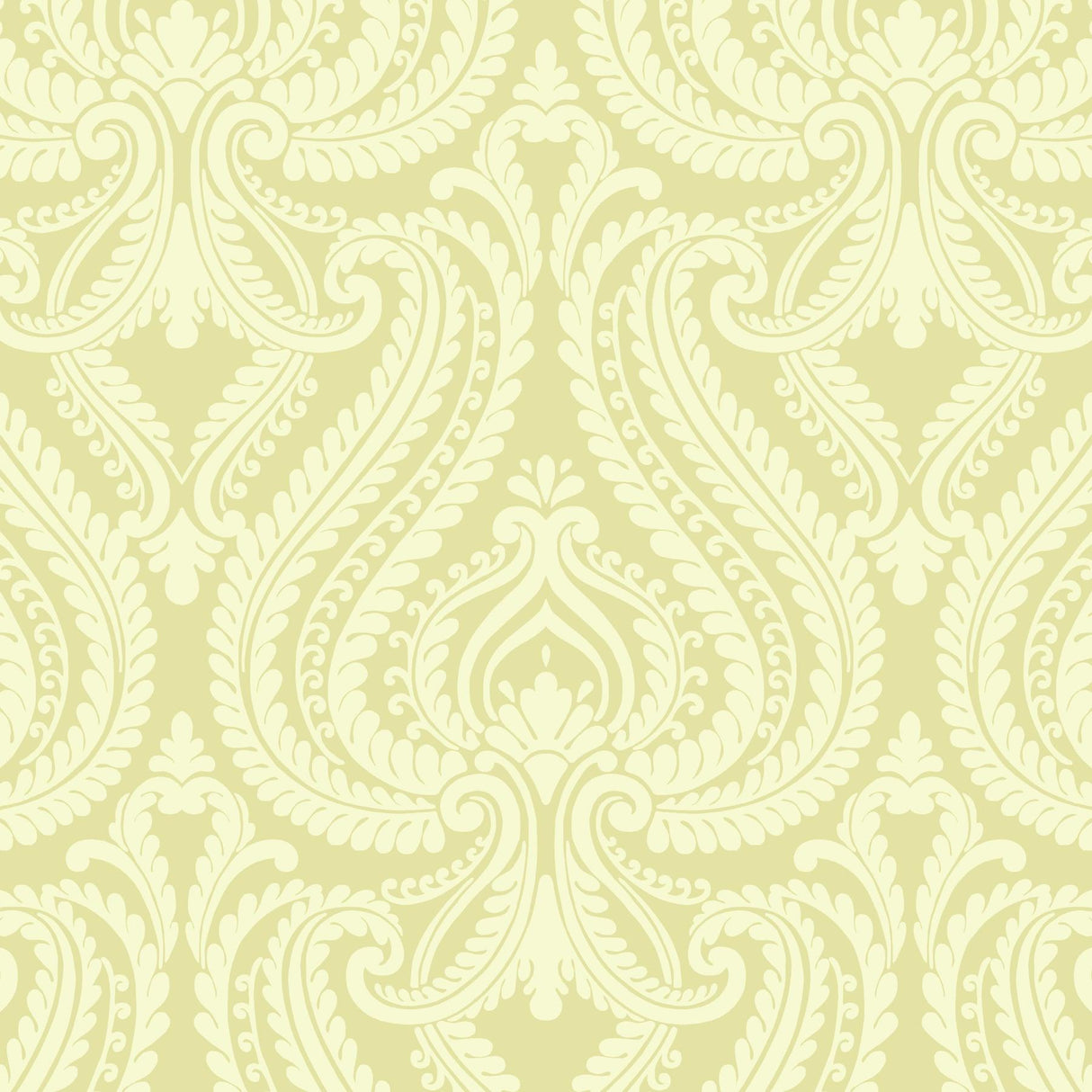York Imperial Green Modern Damask Wallpaper