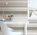 York Raya Beige Linen Stripe Wallpaper