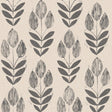 York Scandinavian Black Block Print Tulip Wallpaper