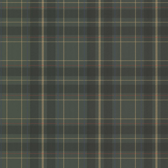 York Caledonia Dark Green Plaid Wallpaper