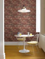 York Brickwork Rust Exposed Brick Wallpaper