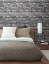 York Brickwork Slate Exposed Brick Wallpaper