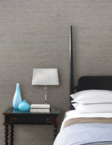 York Eva Grey Paper Weave Wallpaper