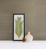 York Ruslan Brown Grasscloth Wallpaper