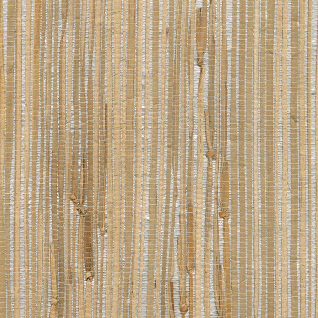 York Tereza Silver Foil Grasscloth Wallpaper