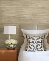 York Martina Beige Grasscloth Wallpaper