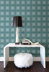 York Echo Teal Geometric Wallpaper