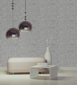 York Cubist Silver Geometric Wallpaper