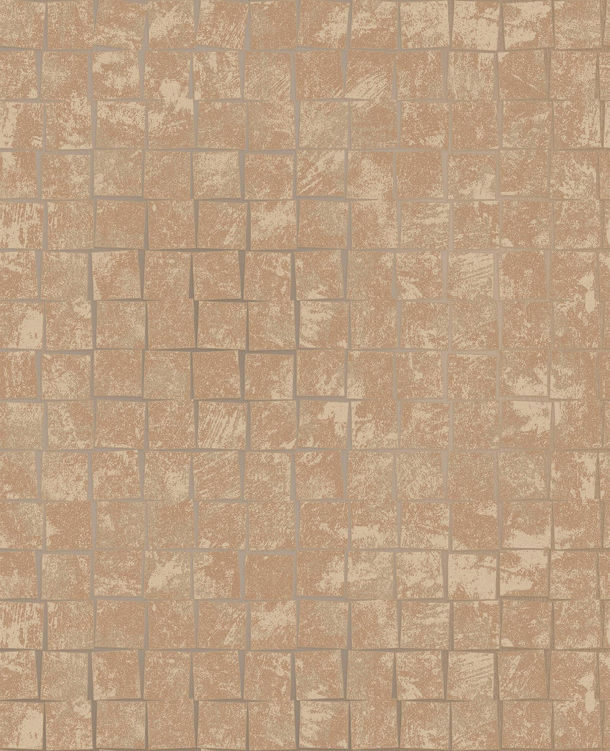 York Cubist Copper Geometric Wallpaper