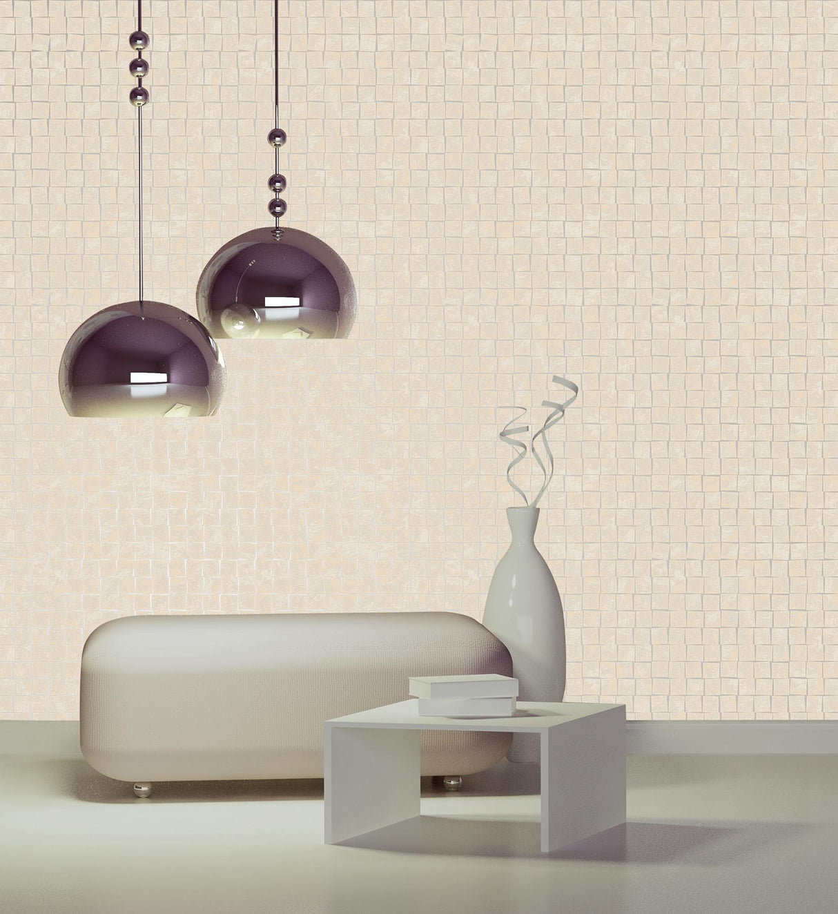 York Cubist Taupe Geometric Wallpaper