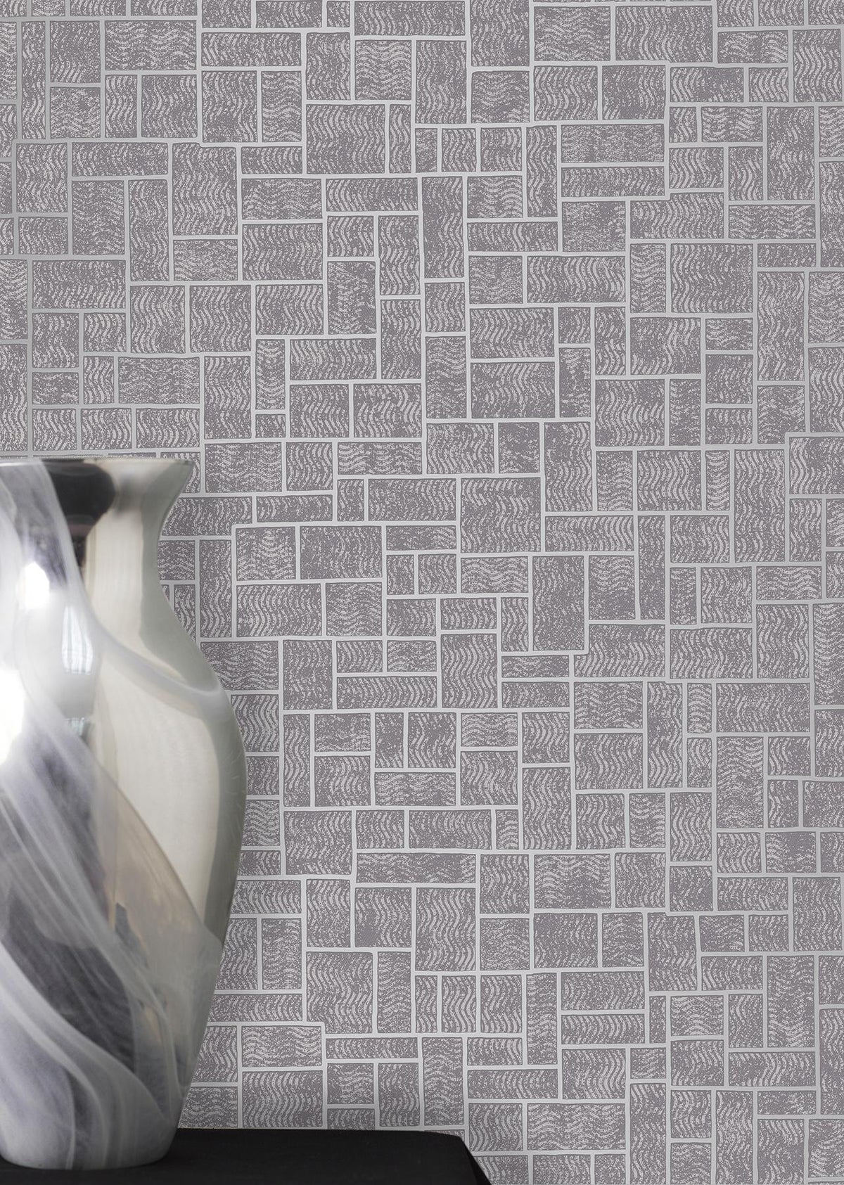 York Etude Purple Geometric Wallpaper