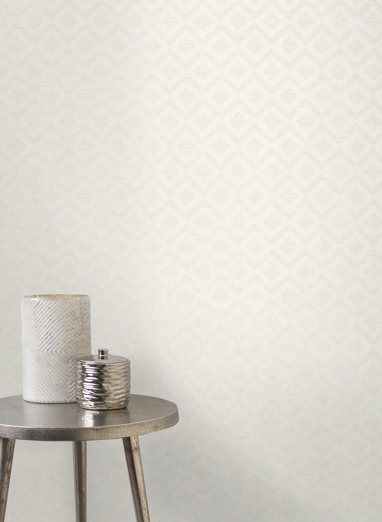 York Cadenza Grey Geometric Wallpaper