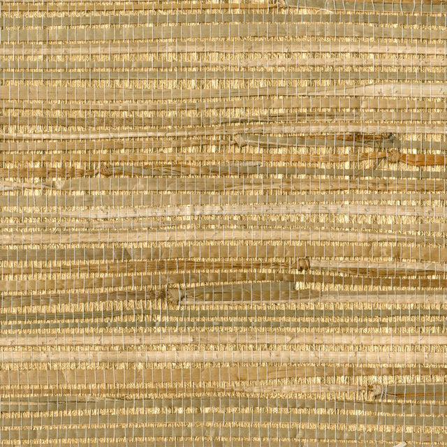York Zoho Neutral Foil Grass Wallpaper