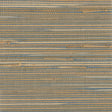 York Jissai Mariner Blue Grasscloth Wallpaper