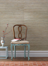 York Taizhou Blue Grasscloth Wallpaper