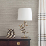 York Liaohe Silver Grasscloth Wallpaper