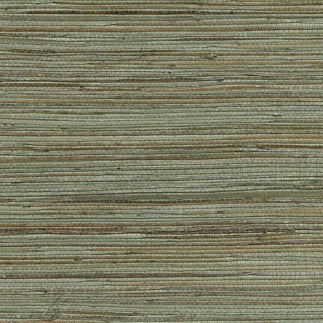 York Shandong Sea Green Grasscloth Wallpaper