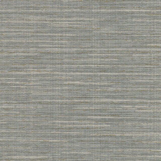 York Bay Ridge Grey Faux Grasscloth Wallpaper