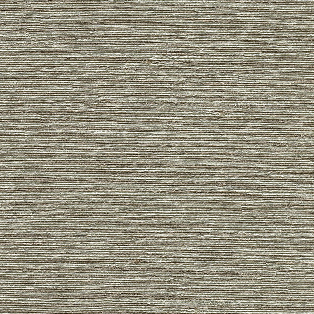 York Mabe Taupe Faux Grasscloth Wallpaper