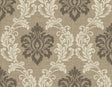 York Adela Light Brown Twill Damask Wallpaper