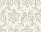 York Adela Ivory Twill Damask Wallpaper