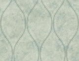 York Eira Seafoam Marble Ogee Wallpaper
