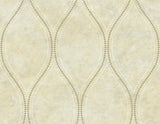 York Eira Beige Marble Ogee Wallpaper